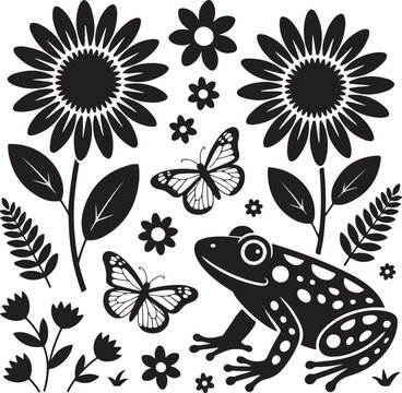 "Jumping Frog Silhouette Vector"

"Cute Cartoon Frog Clipart"

"Tree Frog Outline Design"

"Frog on Lily Pad Silhouette"

"Tropical Amphibian Frog Vector Art"