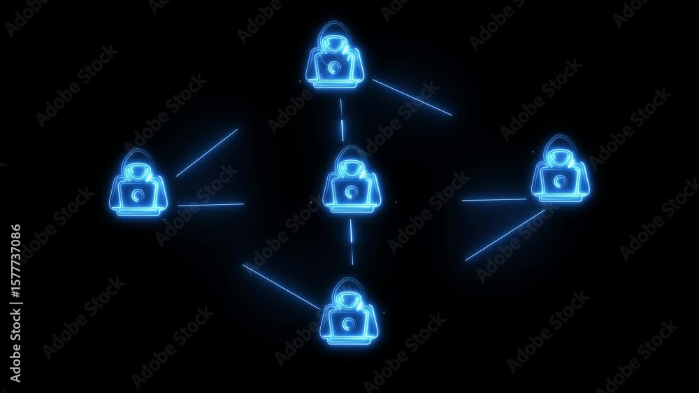Poster hacker icon vector for cybersecurity, digital threat .cyber security data protection business techno