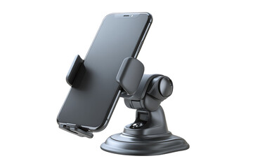 Smartphone holder for car windshield.