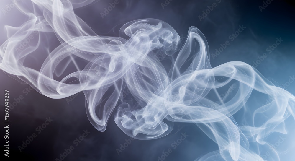 Poster abstract swirling smoke pattern against a dark background creating a dreamy atmosphere effect of vap