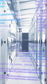 Animation of digital data processing over computer servers