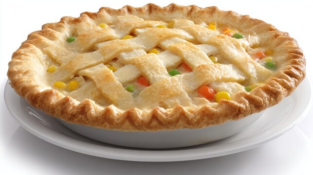Delicious homemade chicken pot pie golden crust
