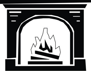 holiday fireplace vector