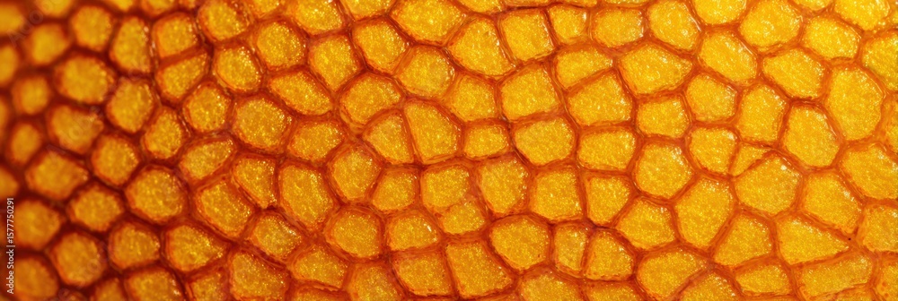 Poster close-up view of orange peel texture showcasing intricate patterns and vibrant colors in macro