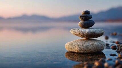 A serene scene depicting scales perfectly balanced – Symbol of justice

