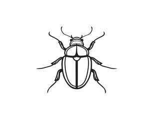 Modern clean vector bug icon in outline style