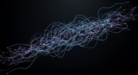 Network connections form a visual representation of data flow