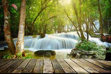 waterfall in the forest at nation park
