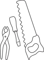 Carpentry Tools and Furniture Elements