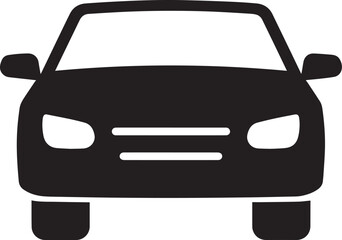 Black Car Silhouette Vector Format – Minimal Auto Icon Design