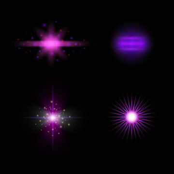 Pink and purple glowing flashes