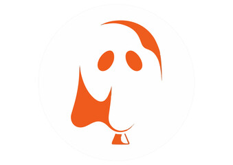 Obraz premium Stylized ghost emoji balloon illustration 