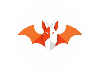 Obraz premium Stylized holographic bat illustration 