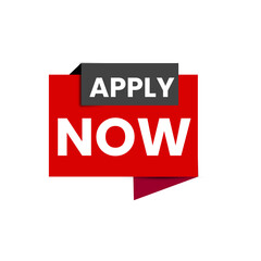 Apply Now Red Banner Graphic