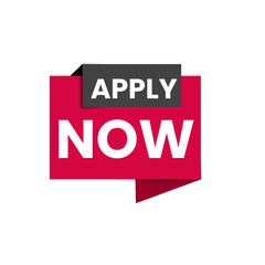Apply Now Creative Vector Label Design