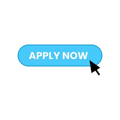 Apply Now Button with Cursor Click on White Background