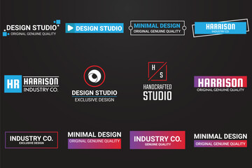 Studio Logos bundle, vector Logo, Filming Logos bundle, Photo studio Logos