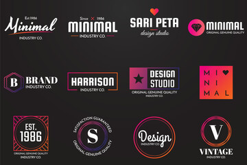 Studio Logos bundle, vector Logo, Filming Logos bundle, Photo studio Logos