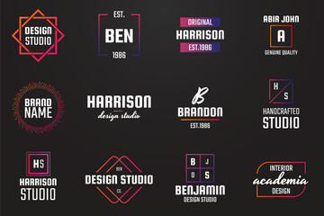 Studio Logos bundle, vector Logo, Filming Logos bundle, Photo studio Logos