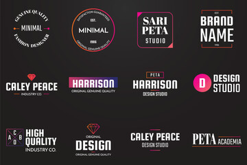 Studio Logos bundle, vector Logo, Filming Logos bundle, Photo studio Logos