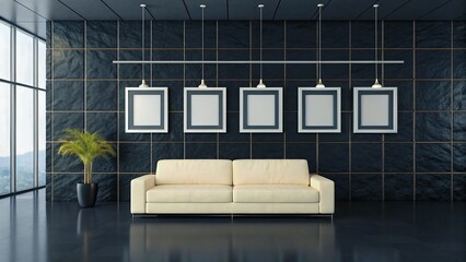 modern living room with sofa