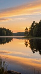 Mirror Lake at Golden Hour