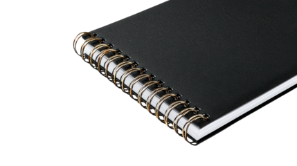 Notepad with spiral binding background isolated on a Transparent background, PNG file.