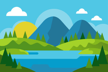 Overcast Mountain Layers with Misty Atmosphere