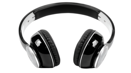 Pair of headphones background isolated on a Transparent background, PNG file.