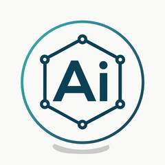 AI icon on a white background