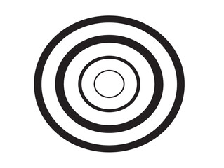 Sleek camera lens icon with outlined vector art