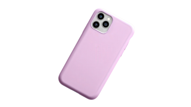 Phone case with simple design background isolated on a Transparent background, PNG file.
