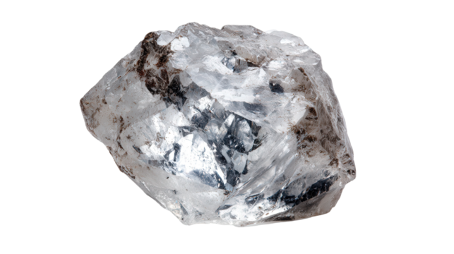 Pollucite cesium ore lump background isolated on a Transparent background, PNG file.