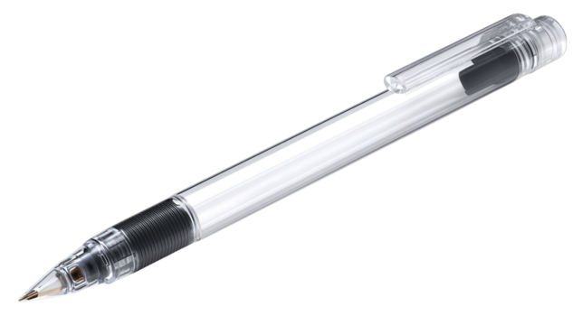 Refillable pen background isolated on a Transparent background, PNG file.