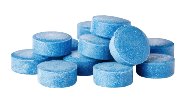 Rehydration electrolyte tablets background isolated on a Transparent background, PNG file.