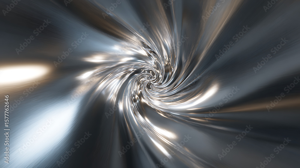 Poster a mesmerizing vortex of silver creates a dynamic and abstract background design