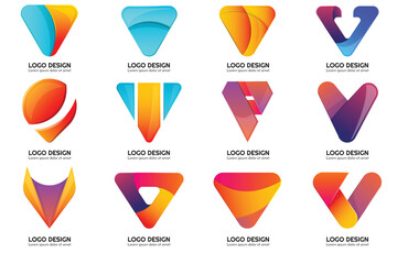 Modern Shapes Logo's , Tech Logo's , Unique Logo's.