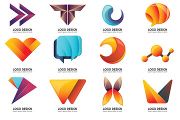 Modern Shapes Logo's , Tech Logo's , Unique Logo's.