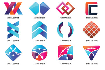 Modern Shapes Logo's , Tech Logo's , Unique Logo's.