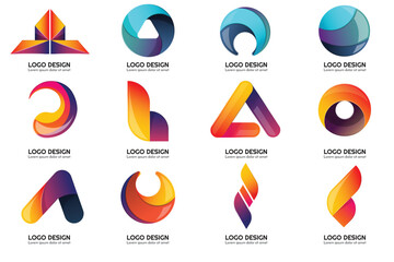 Modern Shapes Logo's , Tech Logo's , Unique Logo's.