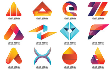 Modern Shapes Logo's , Tech Logo's , Unique Logo's.