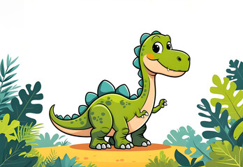 Naklejka premium Green Dino 