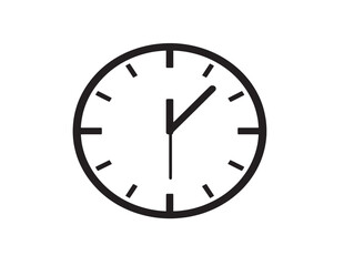 Minimal Clock Symbol with Modern Vector Lines