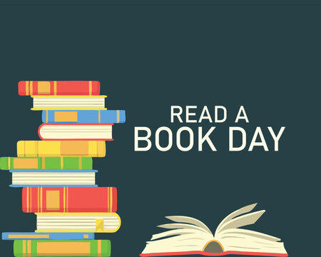 Books on shelves. Read a book day. International literacy day. Biography, adventure, novel, poem, fantasy, story, detective, art, romance, childrens books, cook books.Vector illustration in flat style