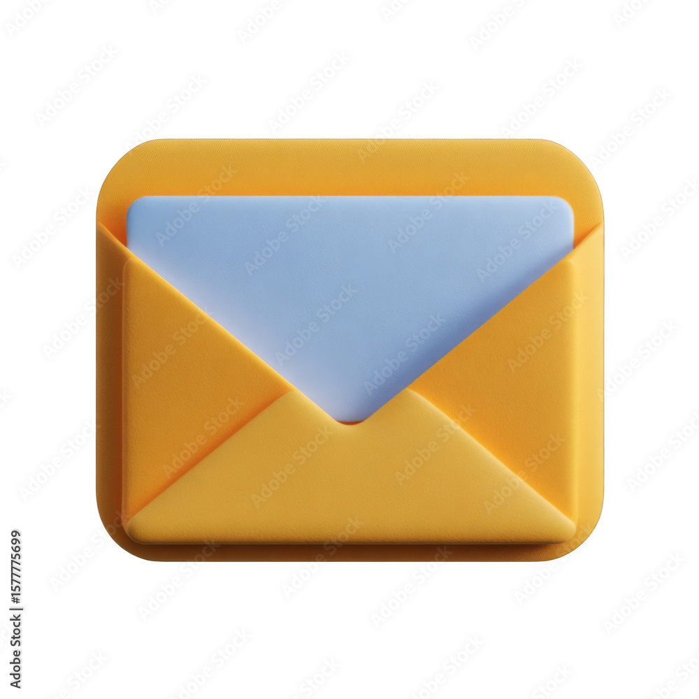 Poster colorful envelope icon representing digital communication and mail; stylish and modern design suitab