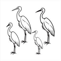 Fototapeta premium Little egret icon vector art