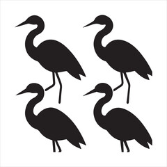 Obraz premium Little egret icon vector art