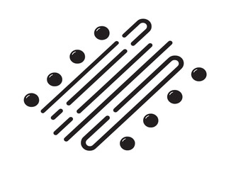 Elegant dots menu icon in clean line art style