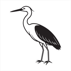 Little egret icon vector art
