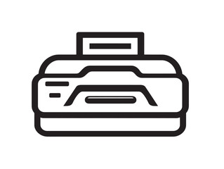 Elegant fax machine icon in minimal vector format